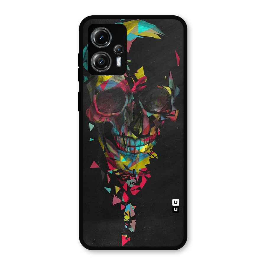 Colored Skull Shred Metal Back Case for Moto G13