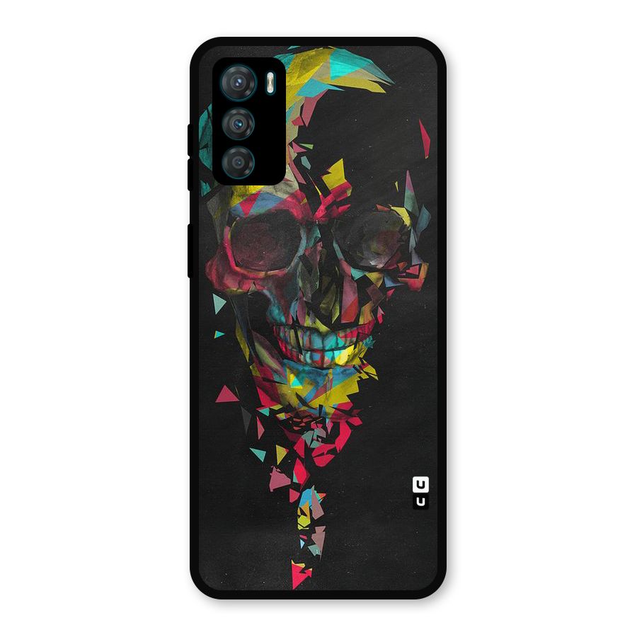 Colored Skull Shred Metal Back Case for Moto G42