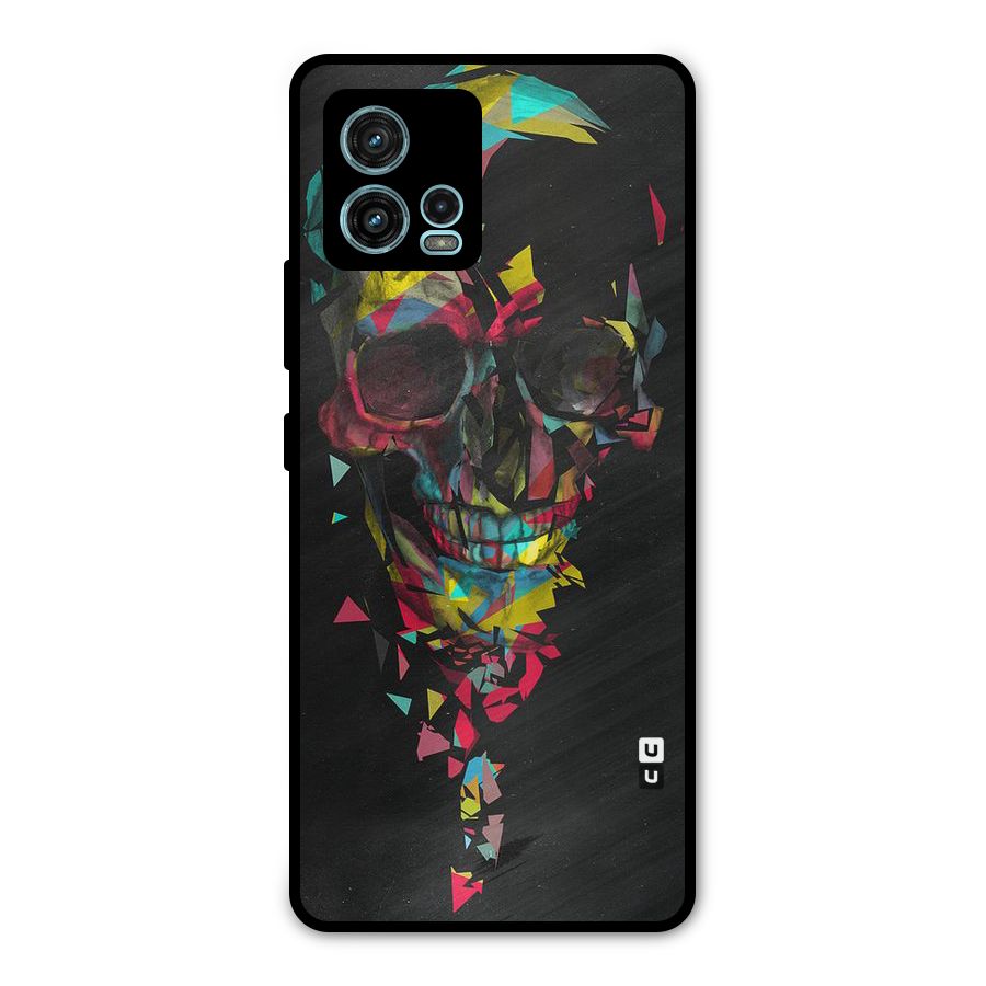 Colored Skull Shred Metal Back Case for Moto G72