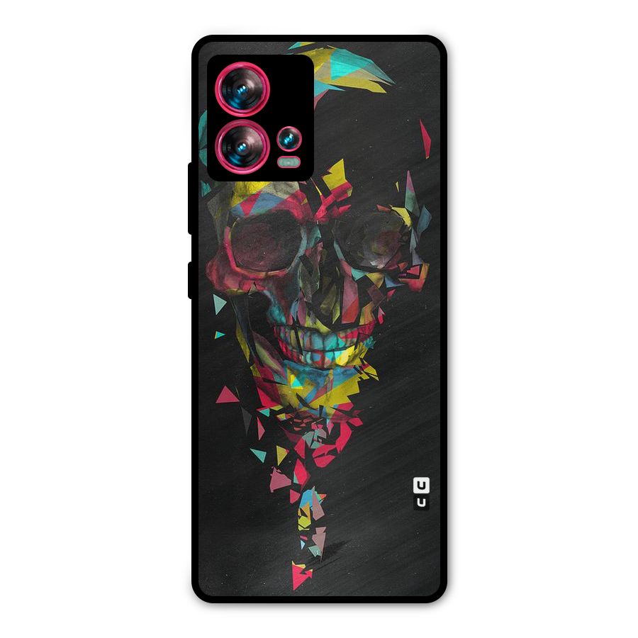 Colored Skull Shred Metal Back Case for Motorola Edge 30 Fusion
