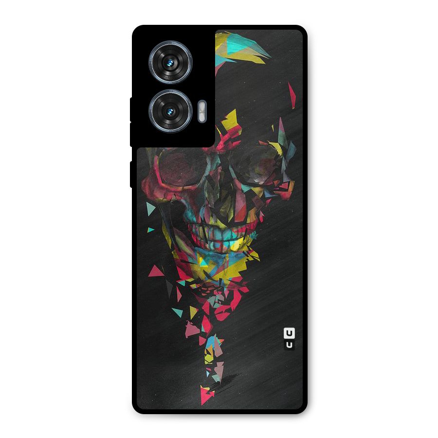 Colored Skull Shred Metal Back Case for Motorola Edge 50 Fusion