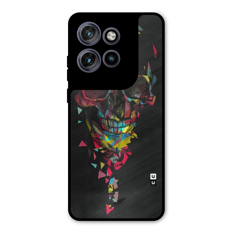 Colored Skull Shred Metal Back Case for Motorola Edge 50 Neo