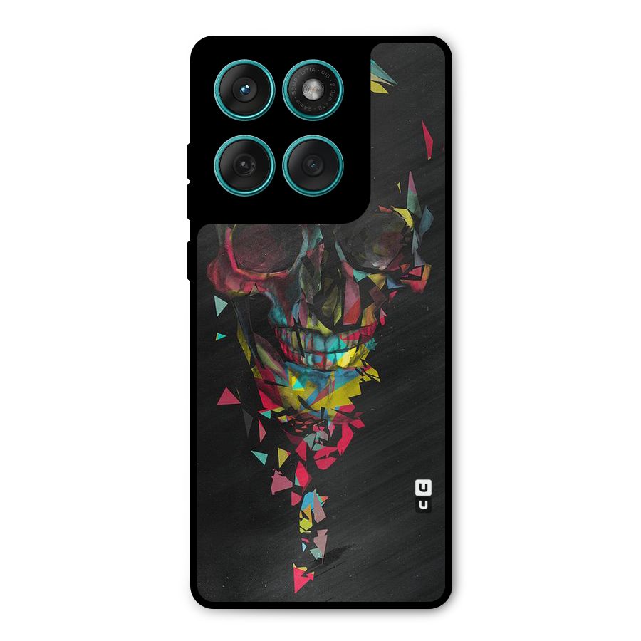Colored Skull Shred Metal Back Case for Motorola Edge 60