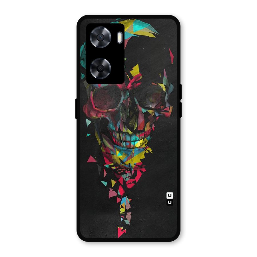 Colored Skull Shred Metal Back Case for Oppo A57 2022