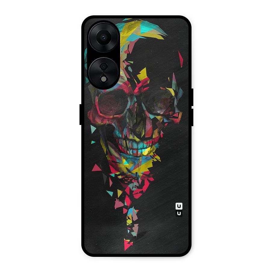 Colored Skull Shred Metal Back Case for Oppo A78 5G