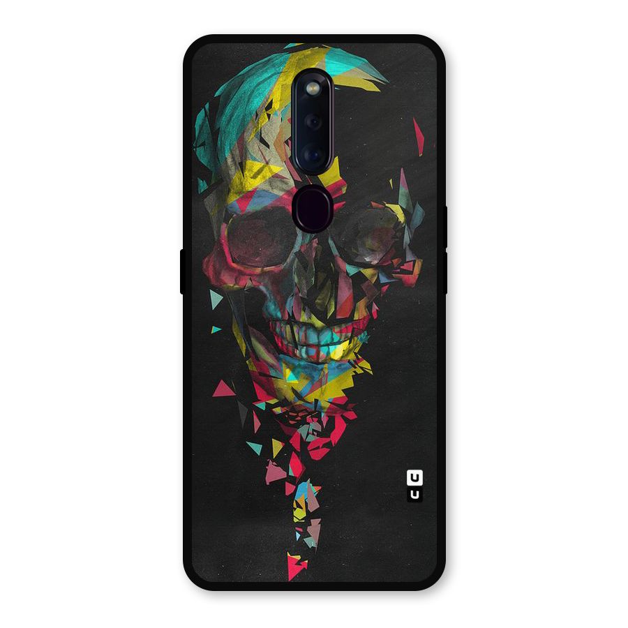 Colored Skull Shred Metal Back Case for Oppo F11 Pro