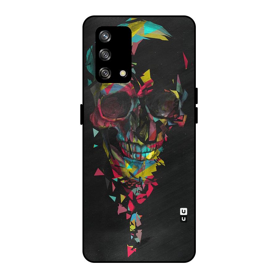 Colored Skull Shred Metal Back Case for Oppo F19
