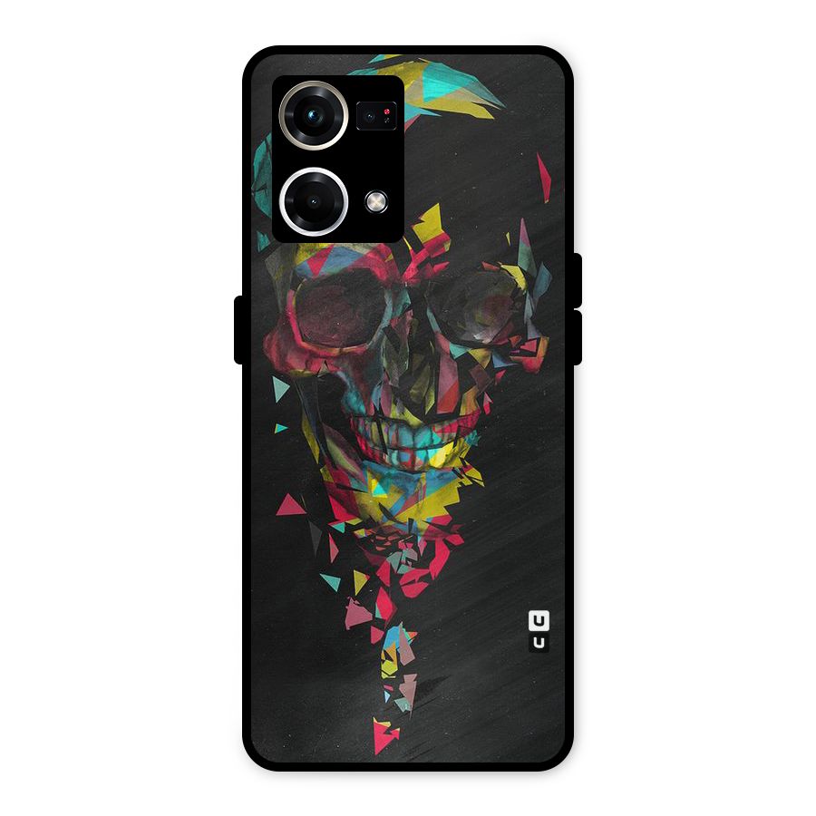 Colored Skull Shred Metal Back Case for Oppo F21s Pro 4G