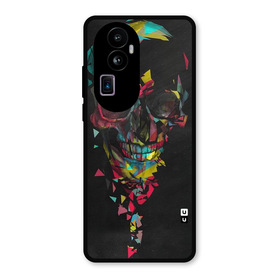 Colored Skull Shred Metal Back Case for Oppo Reno10 Pro Plus
