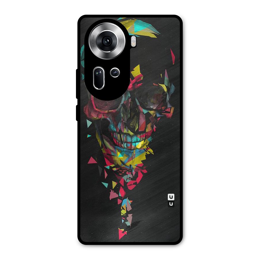Colored Skull Shred Metal Back Case for Oppo Reno11 5G