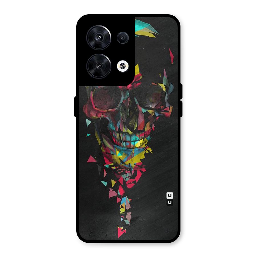 Colored Skull Shred Metal Back Case for Oppo Reno8 5G