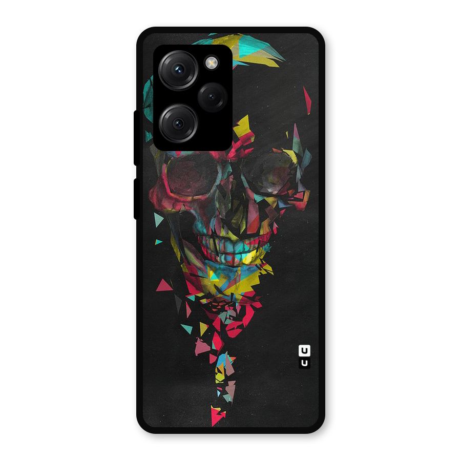 Colored Skull Shred Metal Back Case for Poco X5 Pro