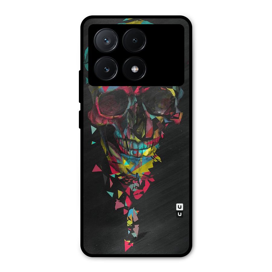 Colored Skull Shred Metal Back Case for Poco X6 Pro