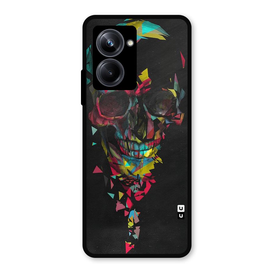 Colored Skull Shred Metal Back Case for Realme 10 Pro
