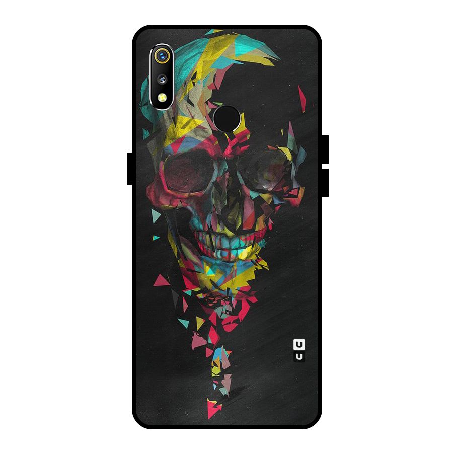 Colored Skull Shred Metal Back Case for Realme 3