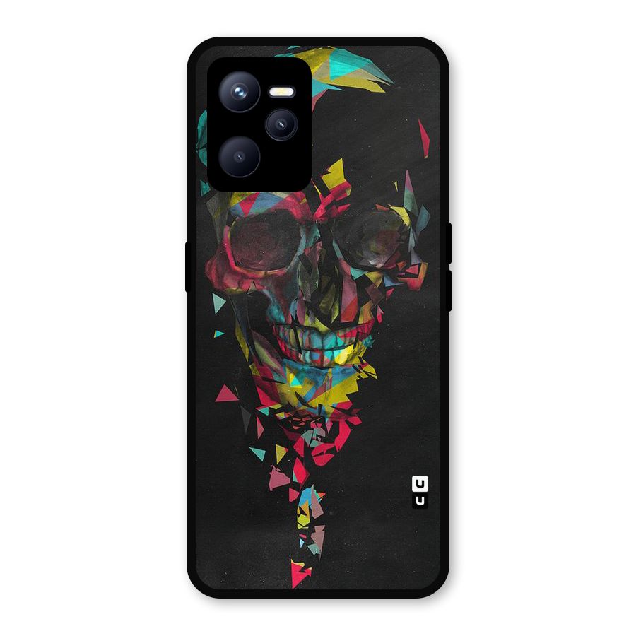 Colored Skull Shred Metal Back Case for Realme C35