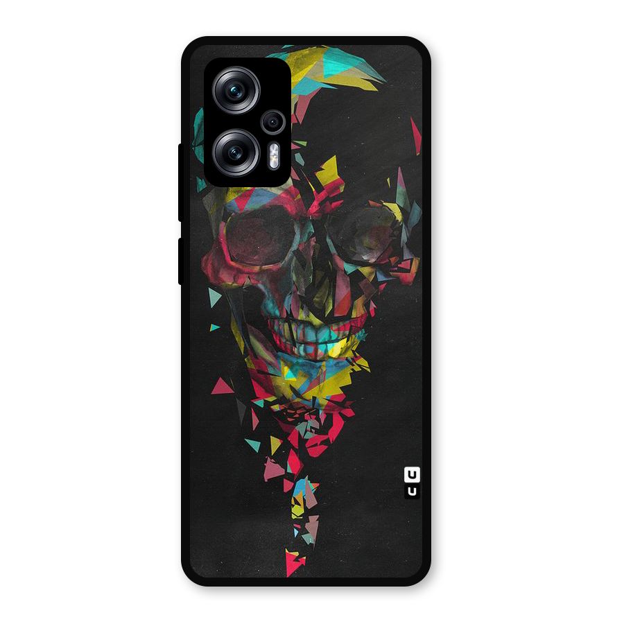 Colored Skull Shred Metal Back Case for Redmi K50i