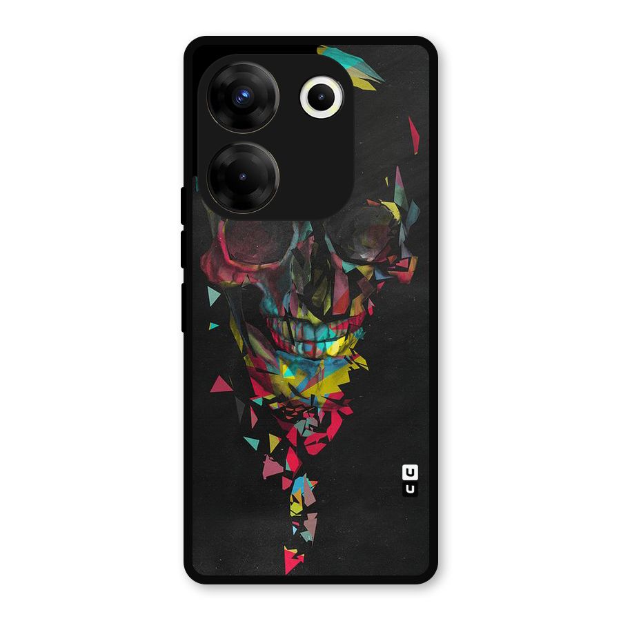 Colored Skull Shred Metal Back Case for Tecno Camon 20