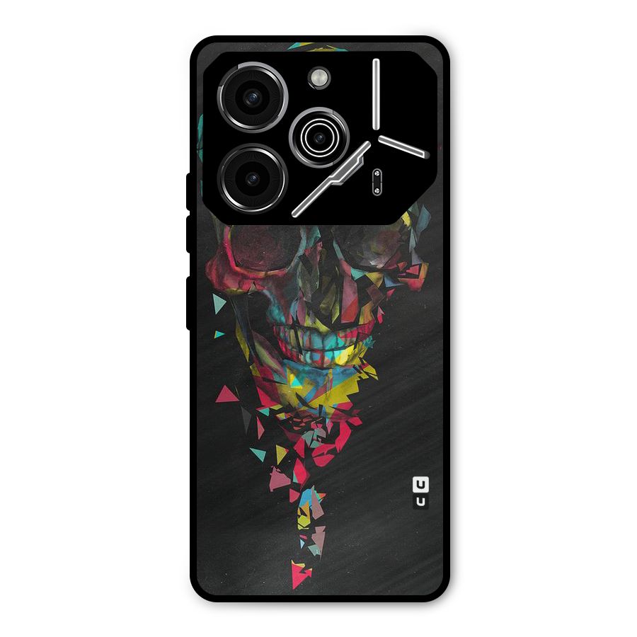 Colored Skull Shred Metal Back Case for Tecno Pova 6 Pro