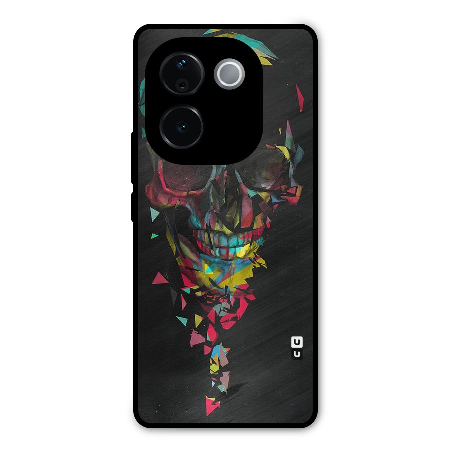 Colored Skull Shred Metal Back Case for Vivo T3 Pro