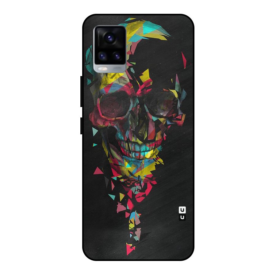 Colored Skull Shred Metal Back Case for Vivo V20 2021