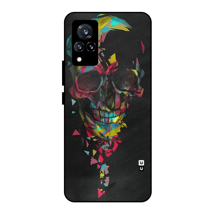 Colored Skull Shred Metal Back Case for Vivo V21 5G