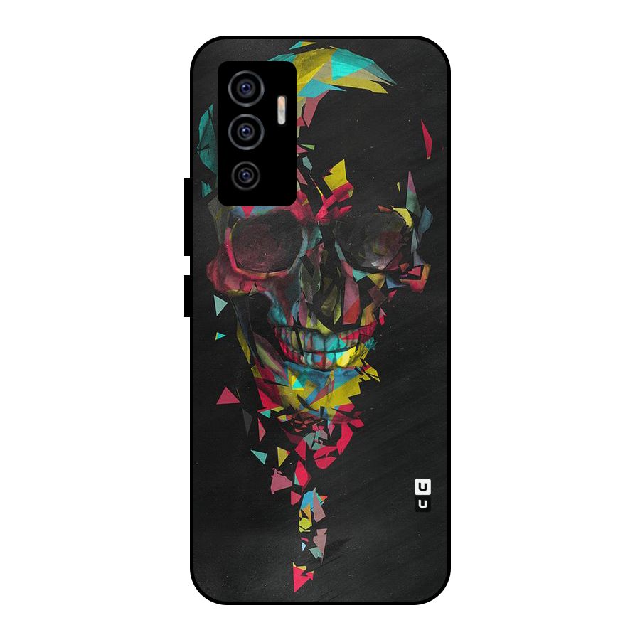 Colored Skull Shred Metal Back Case for Vivo V23e