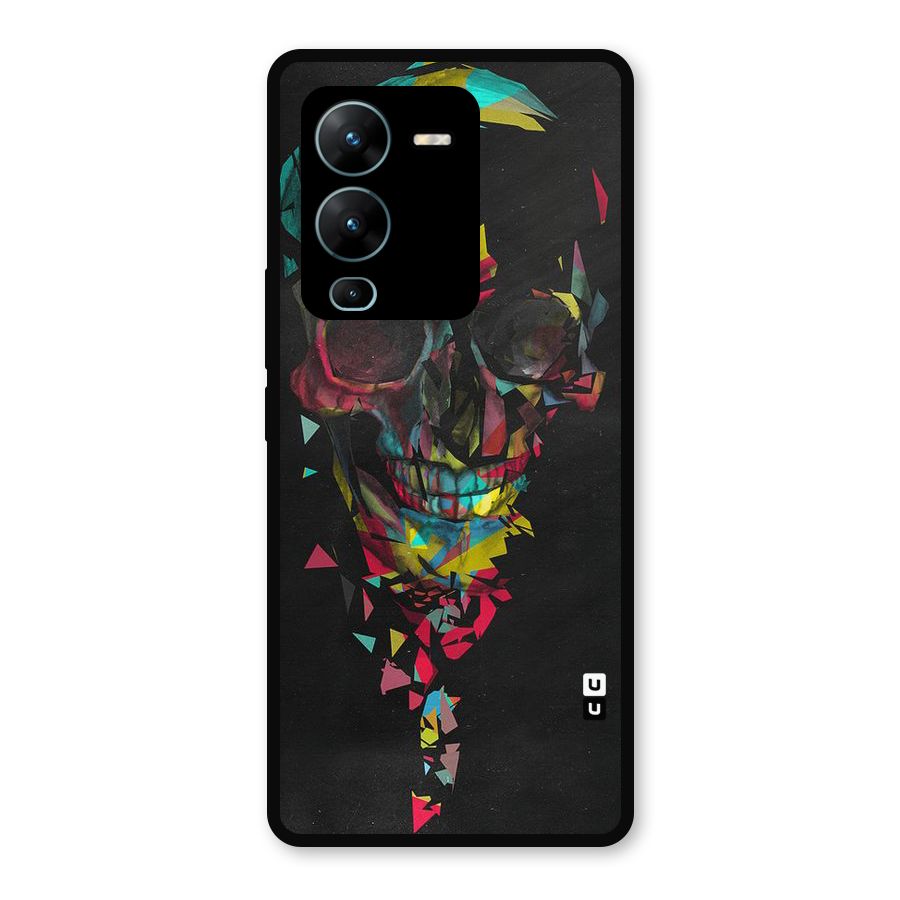 Colored Skull Shred Metal Back Case for Vivo V25 Pro
