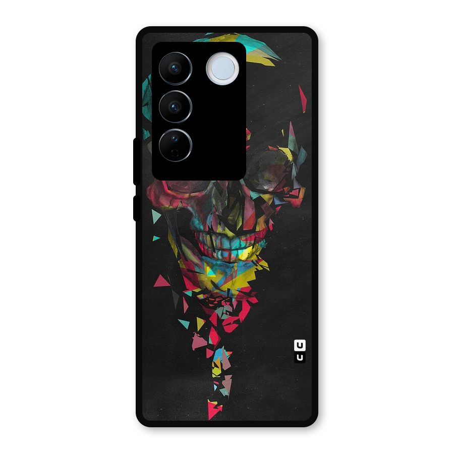Colored Skull Shred Metal Back Case for Vivo V27