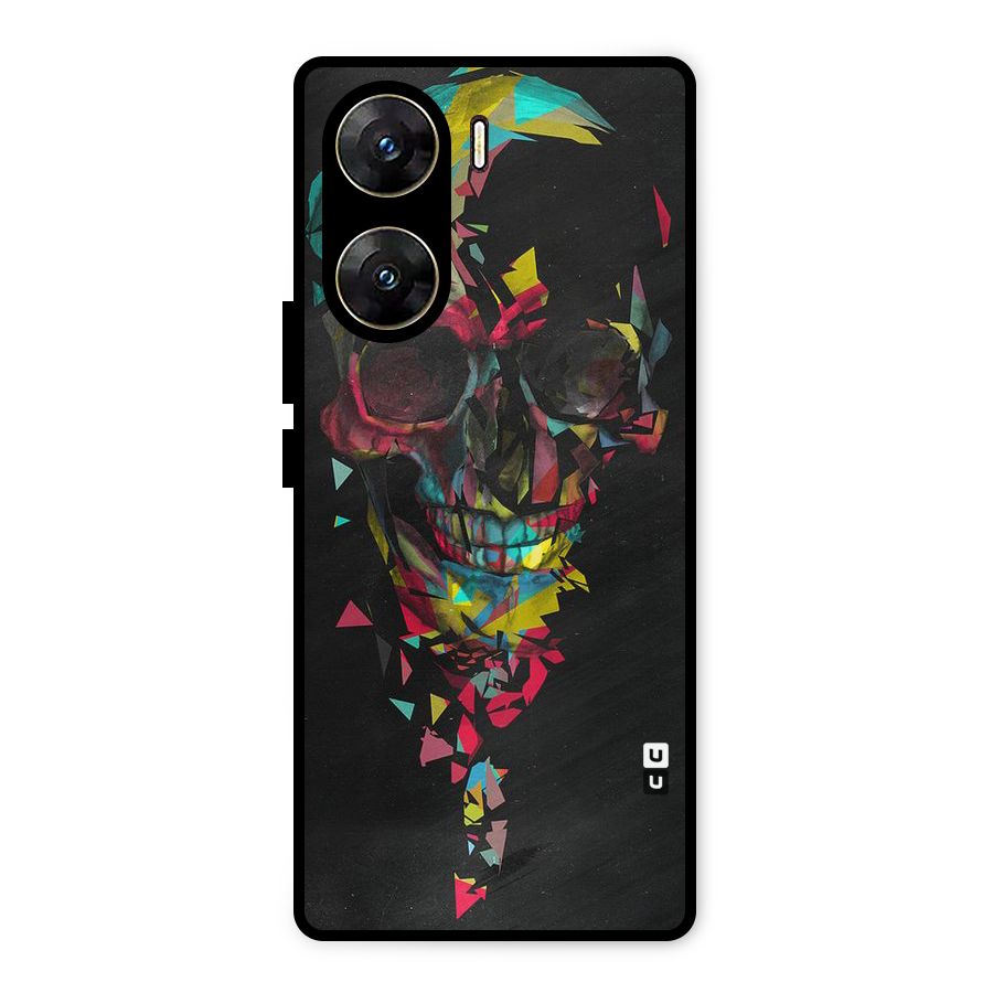 Colored Skull Shred Metal Back Case for Vivo V29e