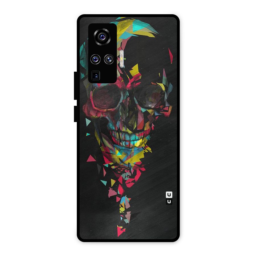 Colored Skull Shred Metal Back Case for Vivo X50 Pro