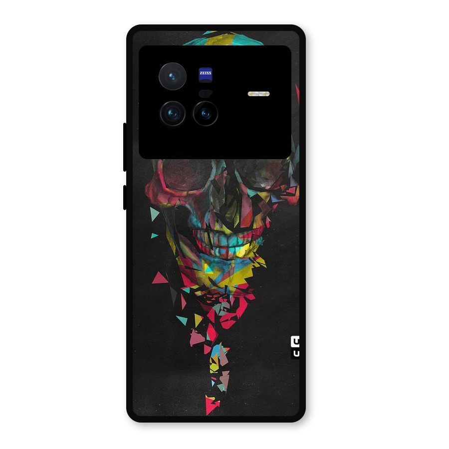 Colored Skull Shred Metal Back Case for Vivo X80
