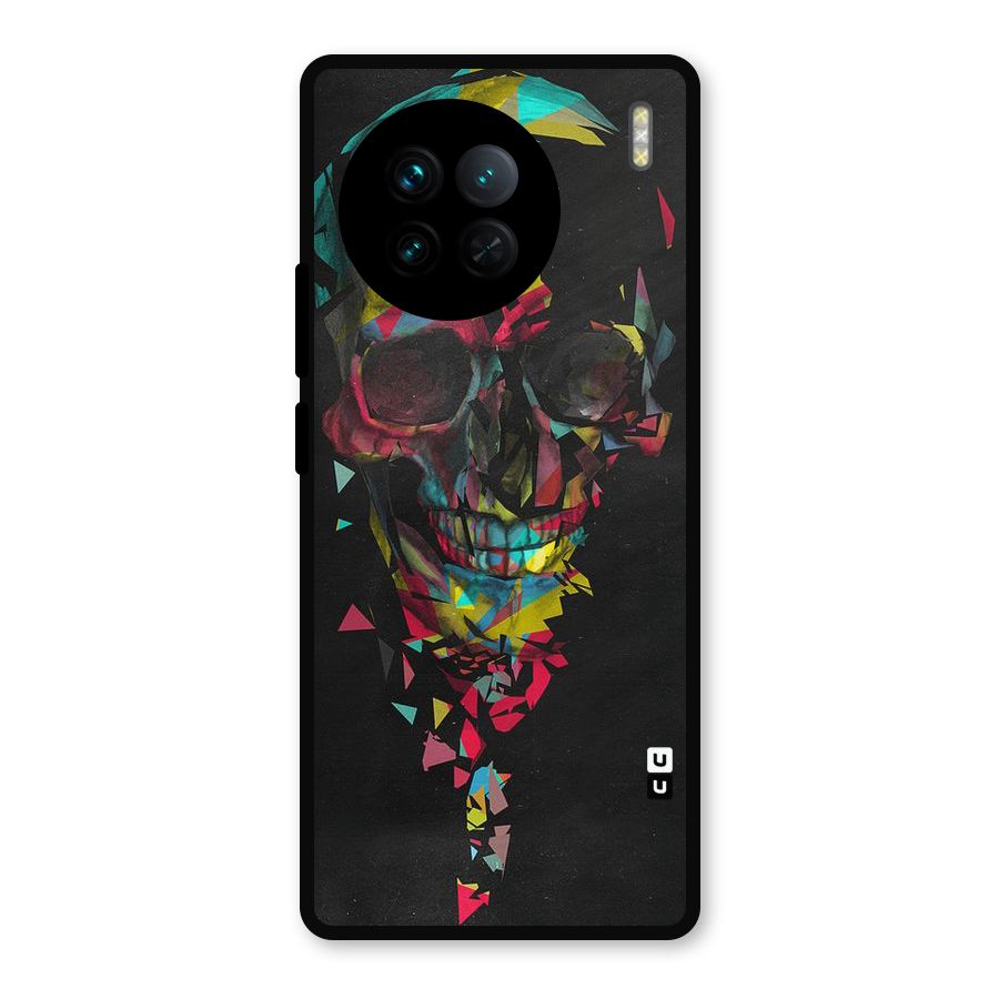 Colored Skull Shred Metal Back Case for Vivo X90