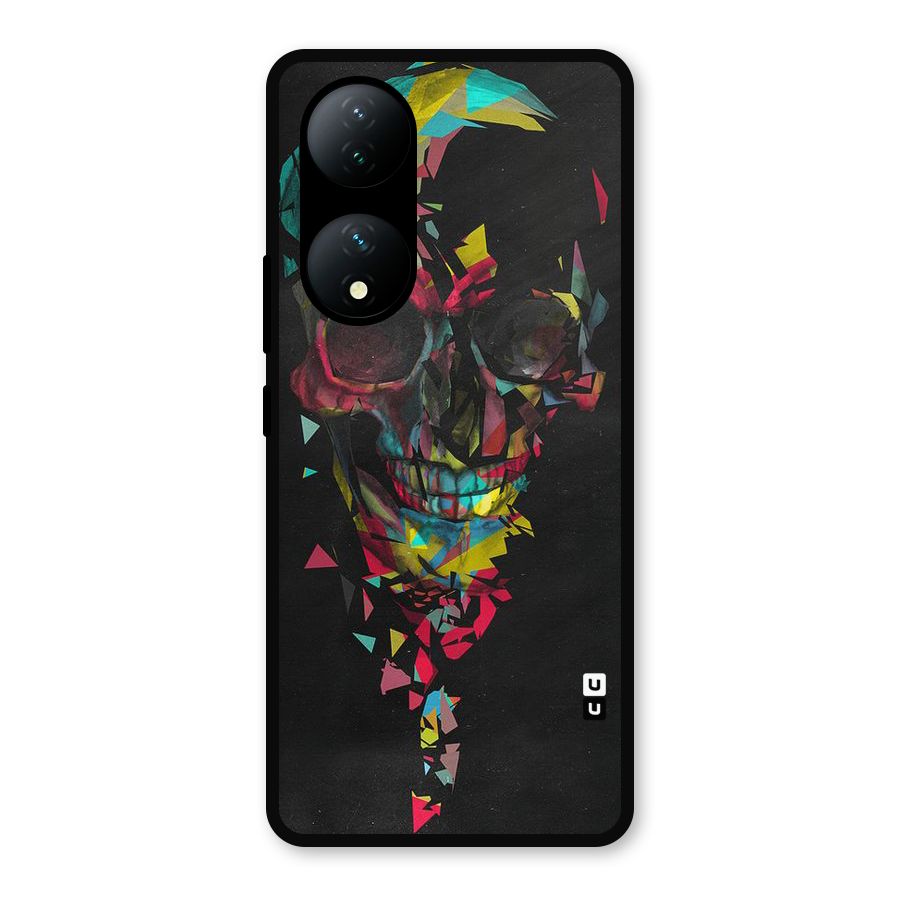 Colored Skull Shred Metal Back Case for Vivo Y100a