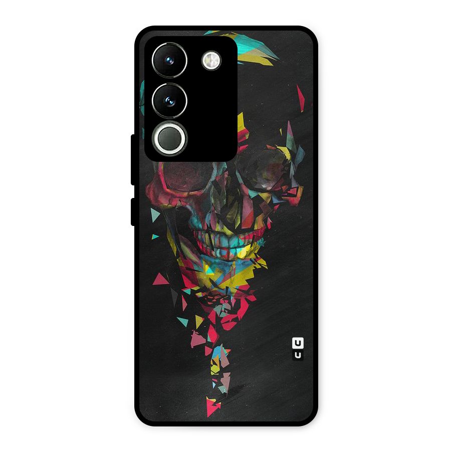 Colored Skull Shred Metal Back Case for Vivo Y200