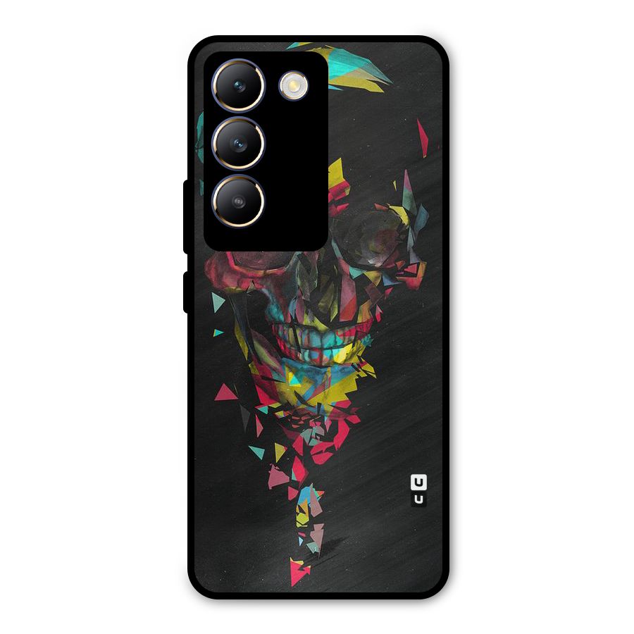 Colored Skull Shred Metal Back Case for Vivo Y200e
