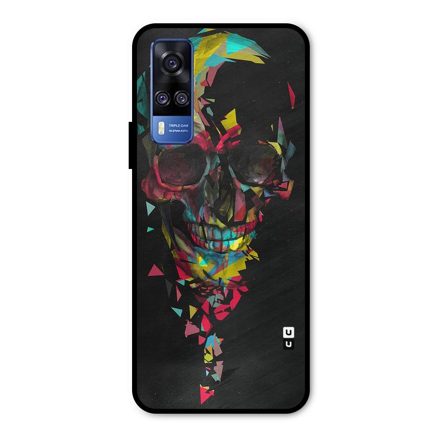 Colored Skull Shred Metal Back Case for Vivo Y51A