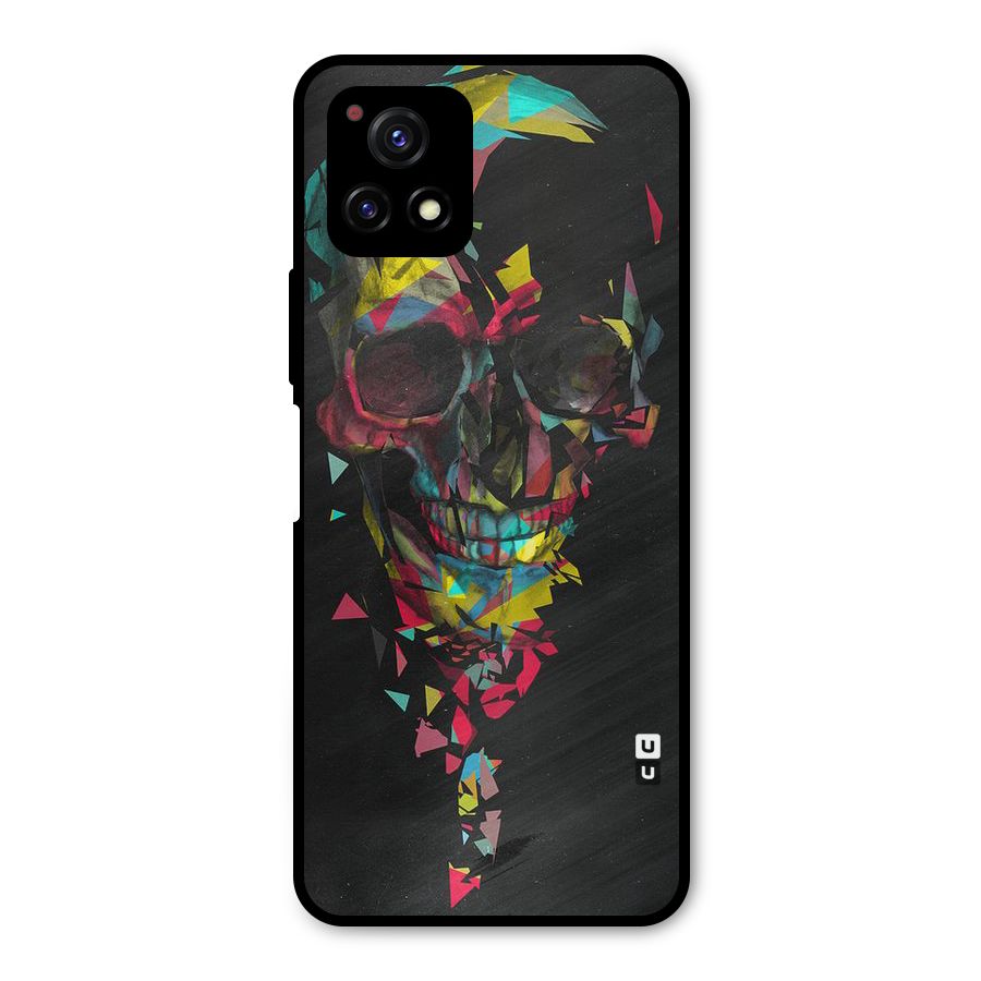 Colored Skull Shred Metal Back Case for Vivo Y72 5G