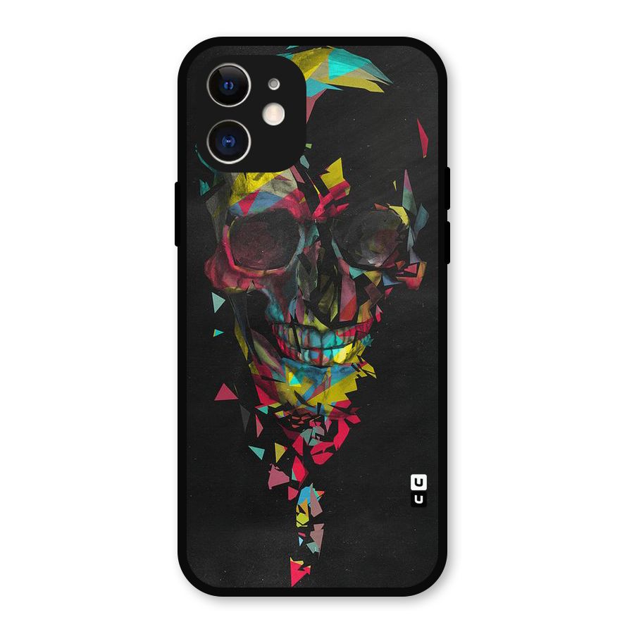 Colored Skull Shred Metal Back Case for iPhone 12