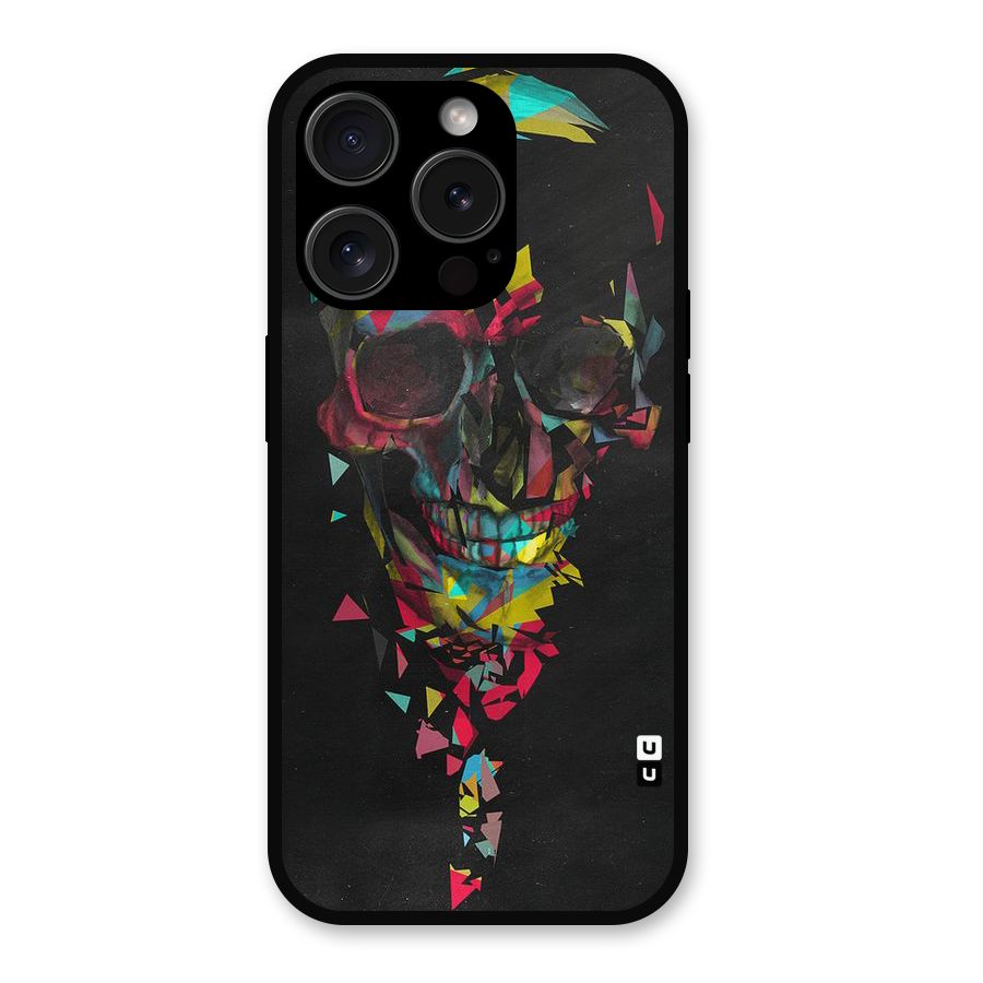 Colored Skull Shred Metal Back Case for iPhone 15 Pro