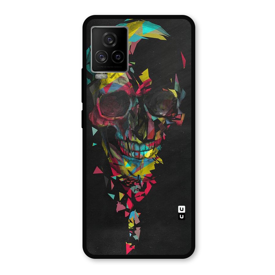 Colored Skull Shred Metal Back Case for iQOO 7 Legend 5G
