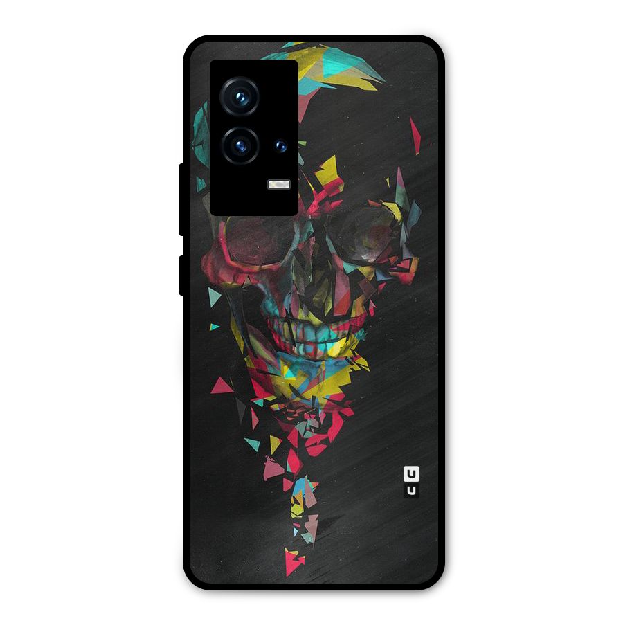 Colored Skull Shred Metal Back Case for iQOO 9 5G