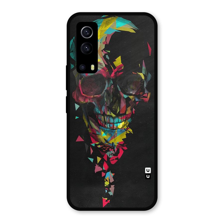 Colored Skull Shred Metal Back Case for iQOO Z3