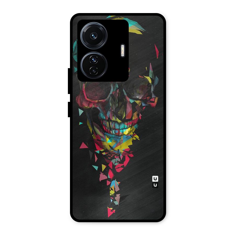 Colored Skull Shred Metal Back Case for iQOO Z6