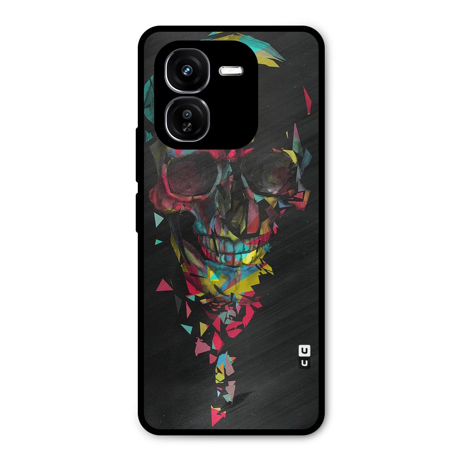 Colored Skull Shred Metal Back Case for iQOO Z9x