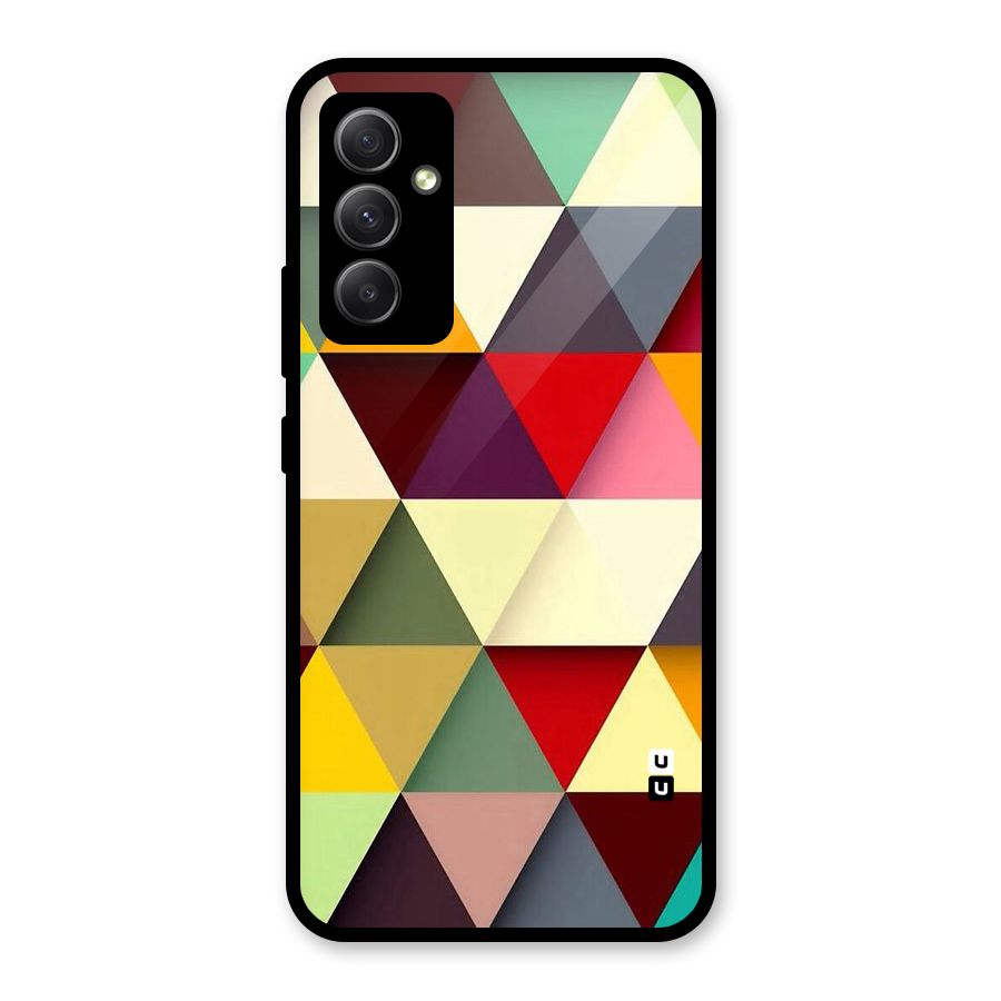Colored Triangles Glass Back Case for Galaxy A34