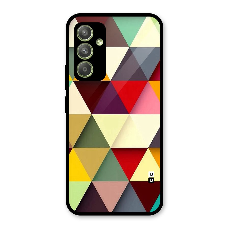 Colored Triangles Glass Back Case for Galaxy A54