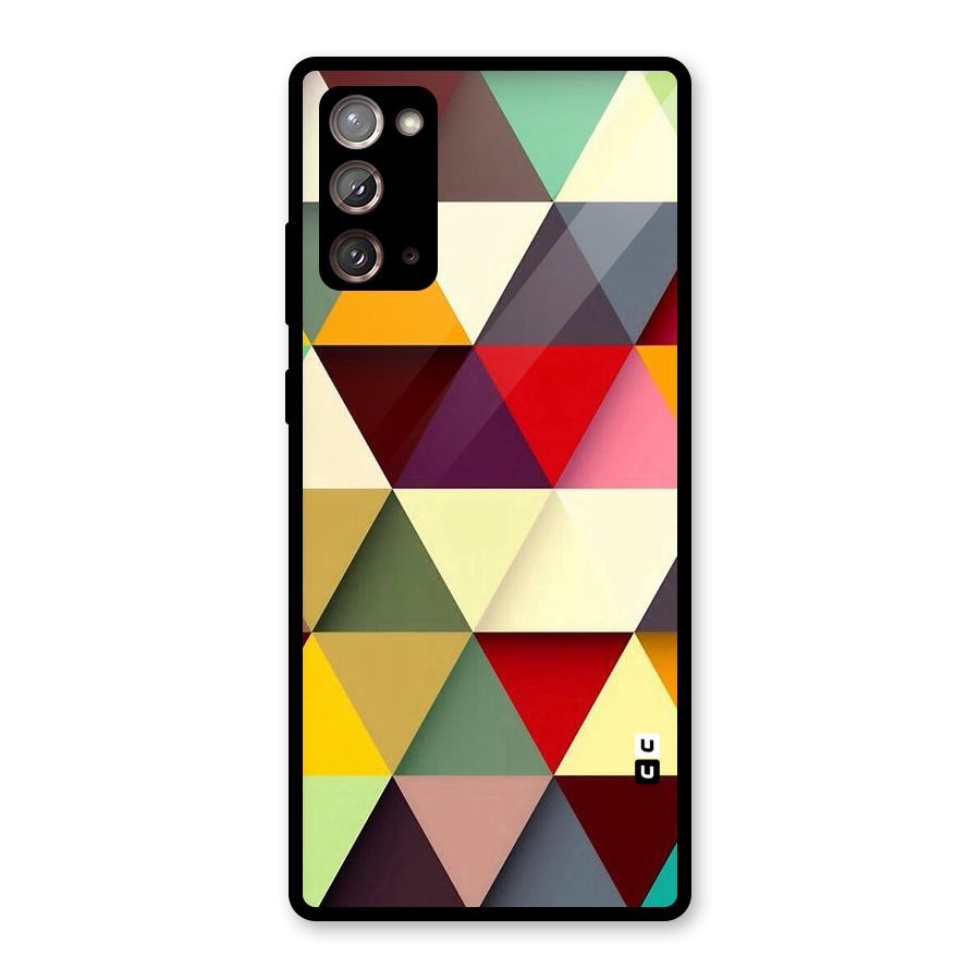 Colored Triangles Glass Back Case for Galaxy Note 20
