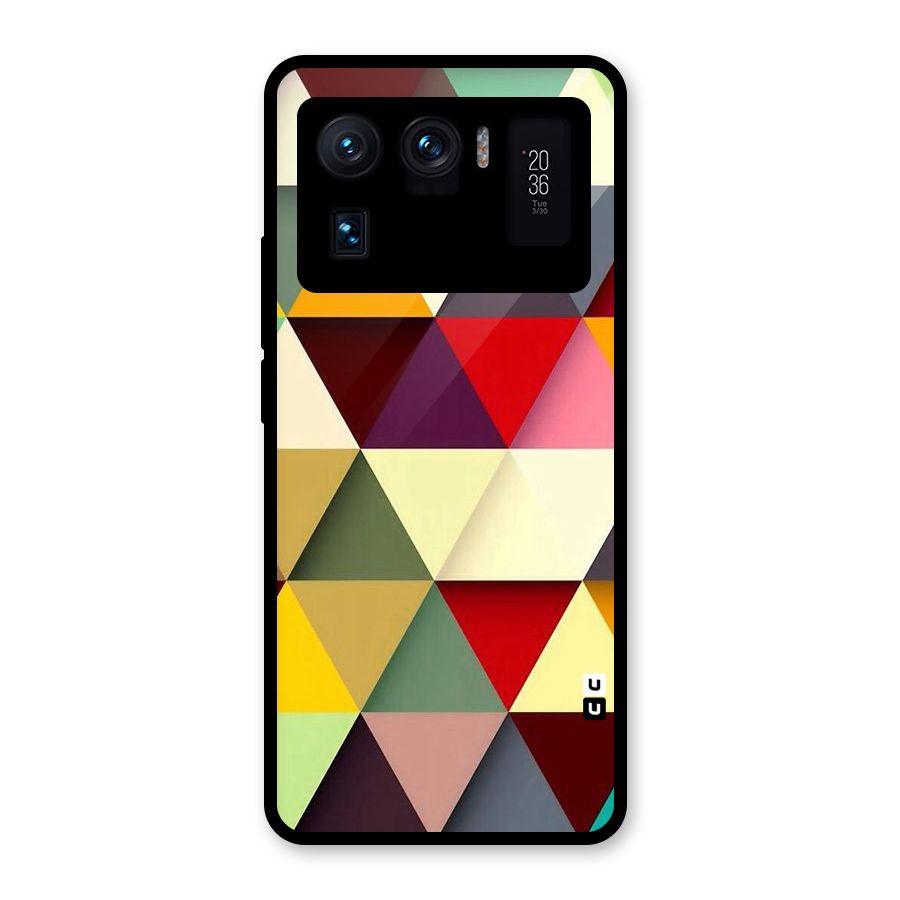 Colored Triangles Glass Back Case for Mi 11 Ultra