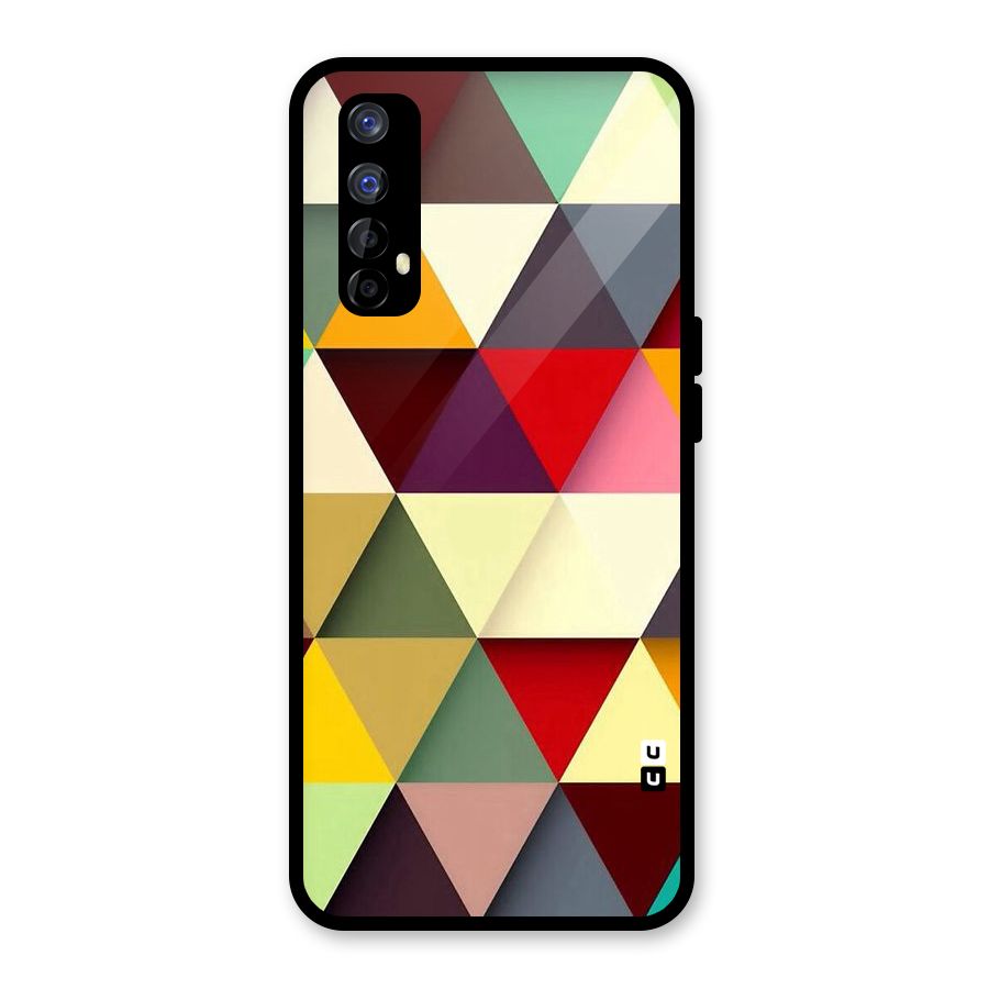 Colored Triangles Glass Back Case for Realme 7